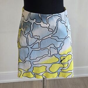 NWT Jamie Sadock Blue and Yellow Mini Skirt With Pockets , 2